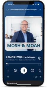 Podcastfolge über MOSH & MOAH in Lebensmitteln mit Experte Claus-Michael Brieber im Format „Lebensmittelsicherheit mit Praxistrainings LMS“