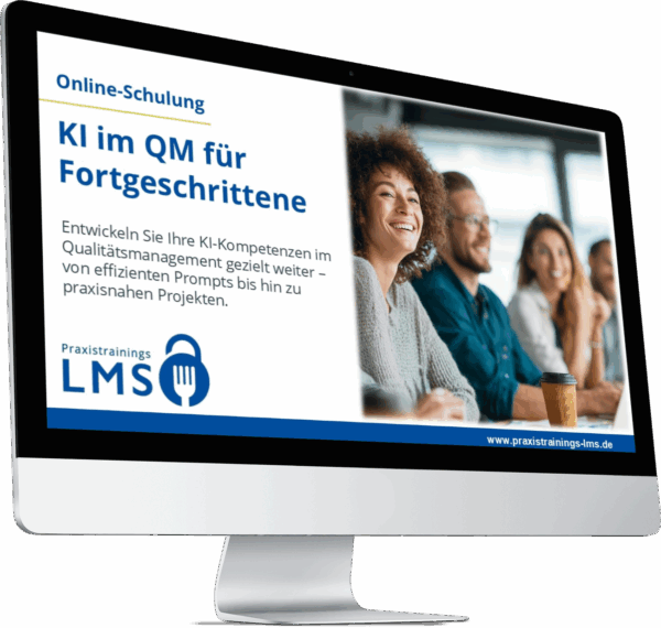 Online-Schulung KI im QM Fortgeschrittene – Schulung zu KI im QM