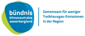 Logo Bündnis klimaneutrales Weserbergland mit Zusatz