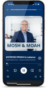 Podcastfolge über MOSH & MOAH in Lebensmitteln mit Experte Claus-Michael Brieber im Format „Lebensmittelsicherheit mit Praxistrainings LMS“