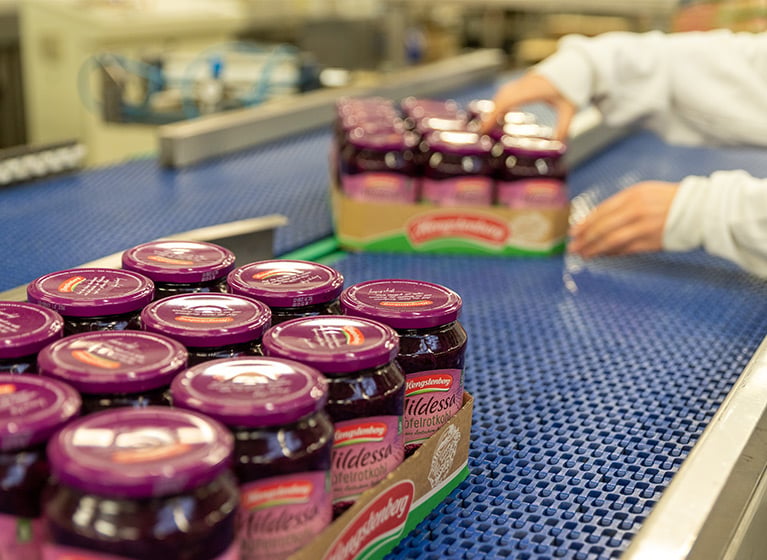 Rotkraut in 100 % recyclingfähiger Endverbraucher-Verpackung